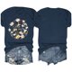 thumbnail image 4 of Blusas de Verano de las Mujeres Flor Impresa Cuello Redondo Manga Corta Superior, Verano Superior de las Mujeres, 4 of 8