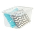 thumbnail image 3 of IRIS USA 58 Quart Plastic Storage Bin Tote Organizing Container with Latching Lid, Stackable and Nestable, Clear, 3 of 5