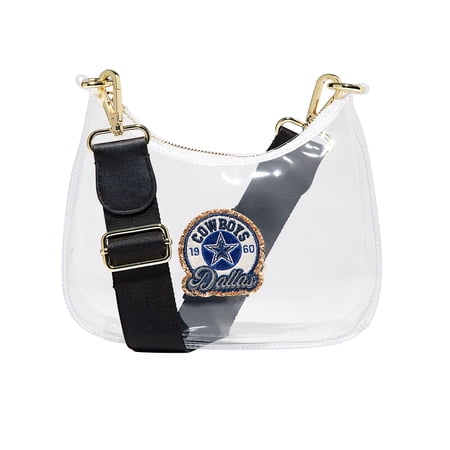 Stoney Clover Lane Dallas Cowboys Clear Curved Crossbody Stoney Clover Lane Dallas Cowboys Clear Curved Crossbody