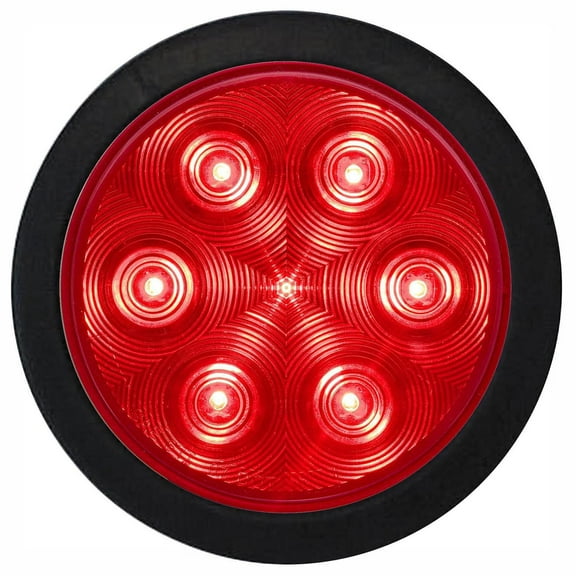 Optronics STL13RK Lens 4" Round Sealed LED Tail Light Kit, Red