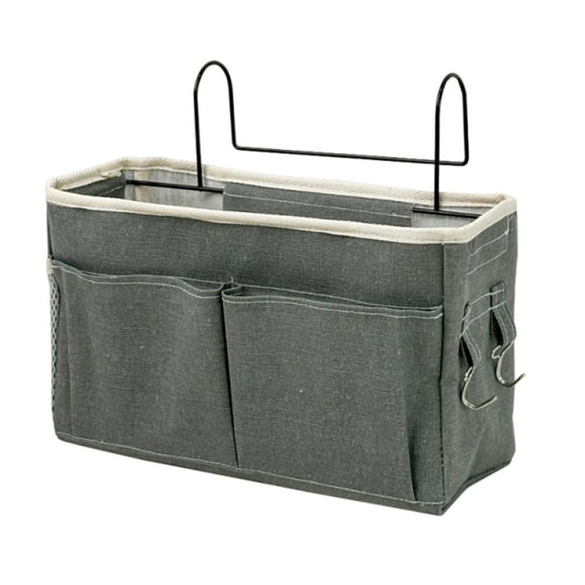 Hanging Storage Basket For Bunk Bed Shelf With Fabric Pockets And Metal Frame 197 In Diameter Capacity