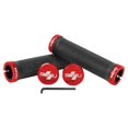 Snafu Lock on Mountain Bike Grips (No Slip, Red)