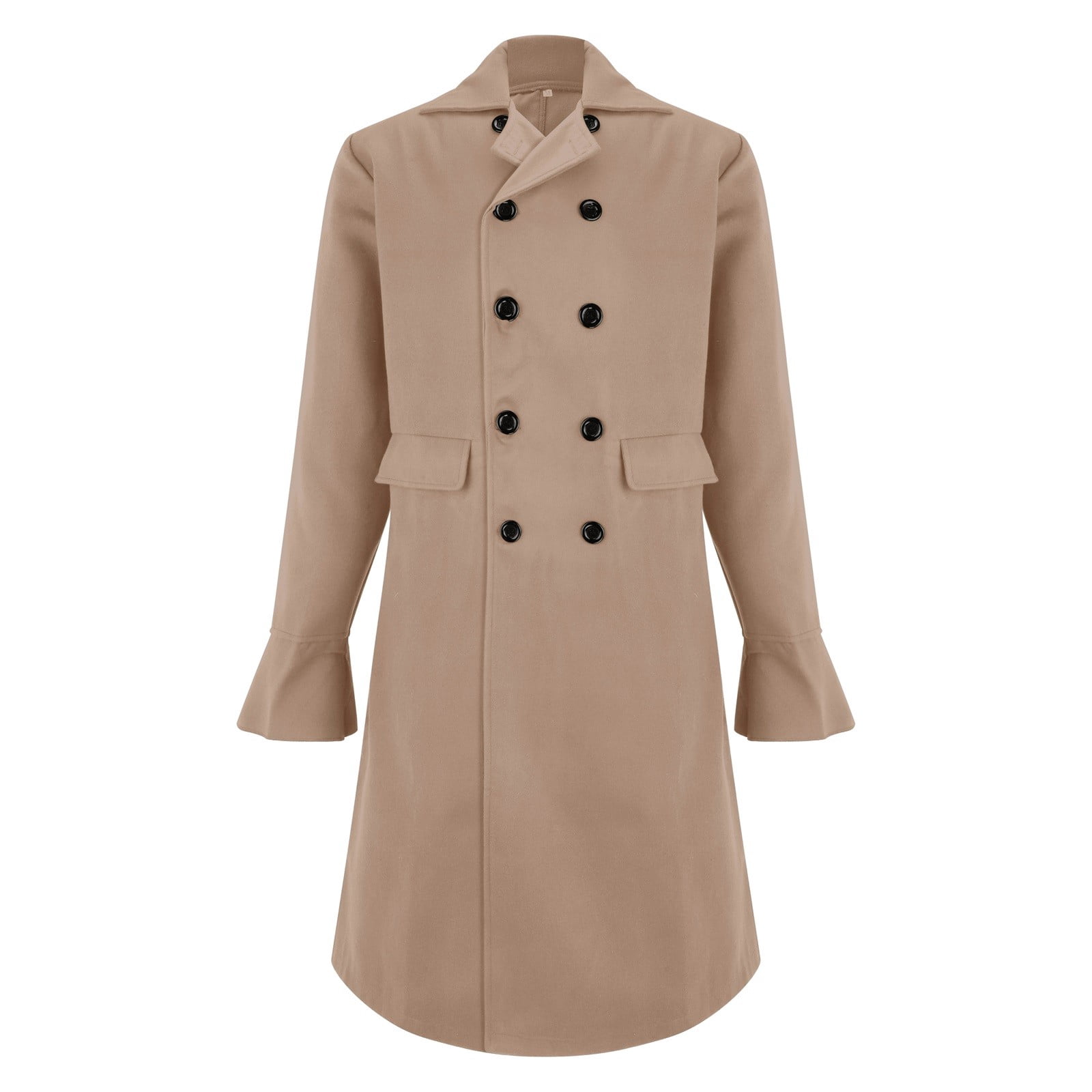 気まぐれお値下げ中　未使用タグ有　overcoat オフホワイト　定価59400 Manxivoo Mens Trench Coat Fashion Woolen Coat Autumn British