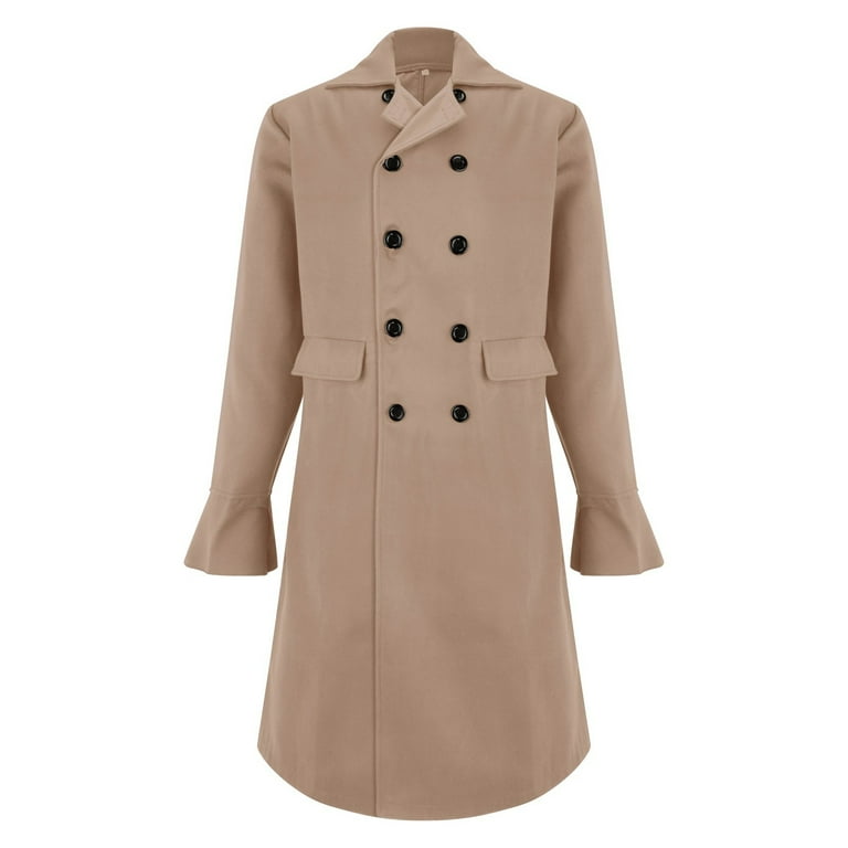 Clearance! Ogiraw Trench Coat Men Fashion Woolen Coat Autumn