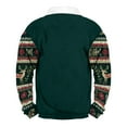 thumbnail image 3 of LWavelet Men Women Christmas Pullover Sweatshirt Long Sleeve Button Collar Knit Top Winter Holiday Snowflake Pattern Jumper, 3 of 3