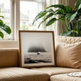 thumbnail image 2 of Foggy Sea Stack - Washington Photography Black and White Seascape Ocean Coastal Nature Landscape Waves Oak Framed Wall Art Print 20 x 20 inches, 2 of 8