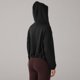 thumbnail image 5 of Chaquetas y prendas de vestir casuales con capucha de manga larga para mujer, color sólido, cuello redondo, traje de yoga ajustado de manga larga, camiseta con rosca, camiseta de manga corta con cuell, 5 of 5