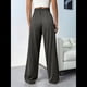 thumbnail image 5 of Pantalones Deportivos Holgados de Cintura Alta con Cordón Ajustable para Mujer, Pantalones Deportivos de Pierna y Bolsillos Gris Oscuro XL, 5 of 7