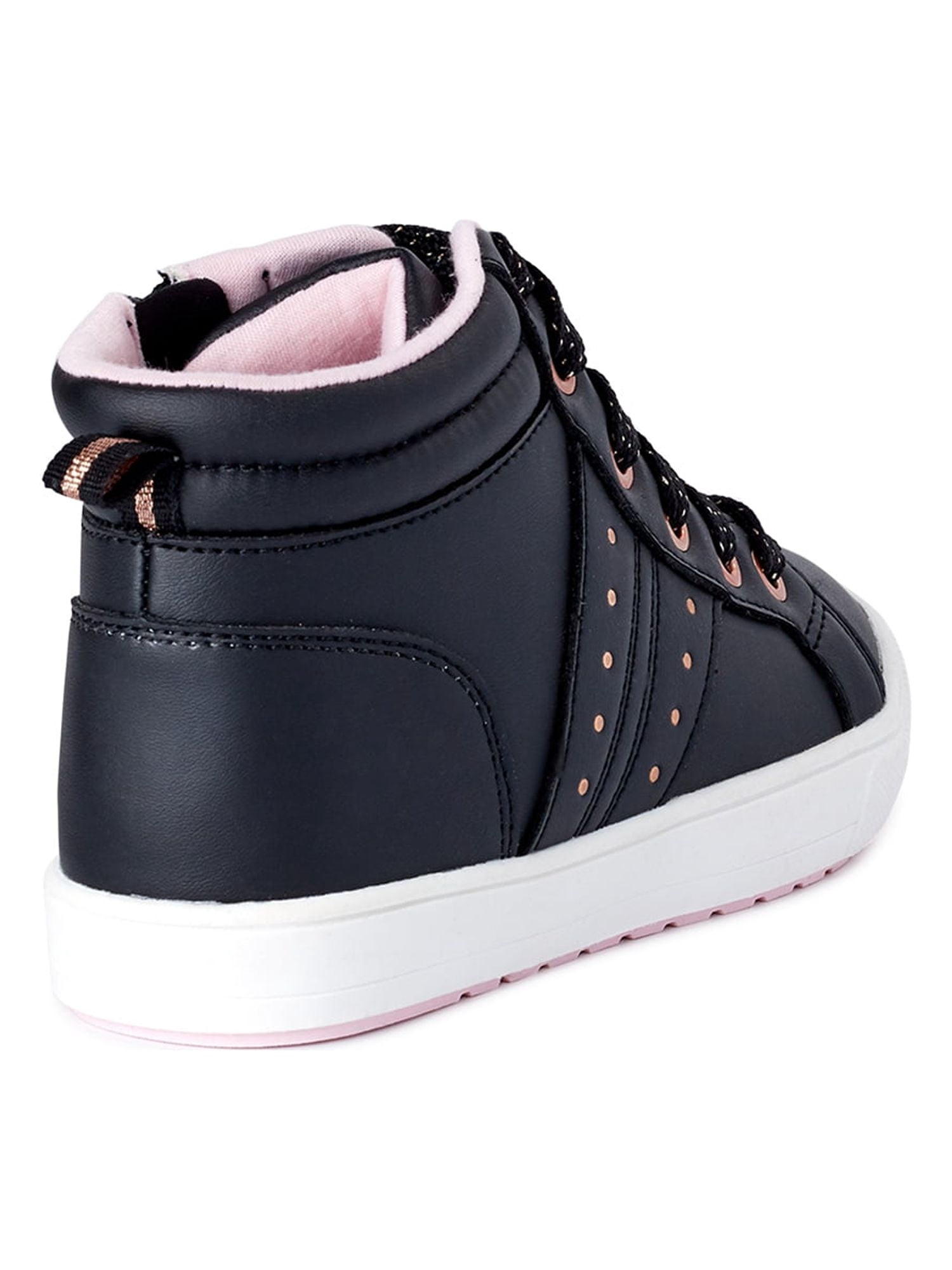 Wonder Nation Little Girl & Big Girl Black Casual High Top Sneaker
