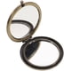 thumbnail image 1 of ColoMX Espejo de maquillaje de maquillaje portátil de metal de madera espejo redondo retro espejo plegable para mujeres, 1 of 7