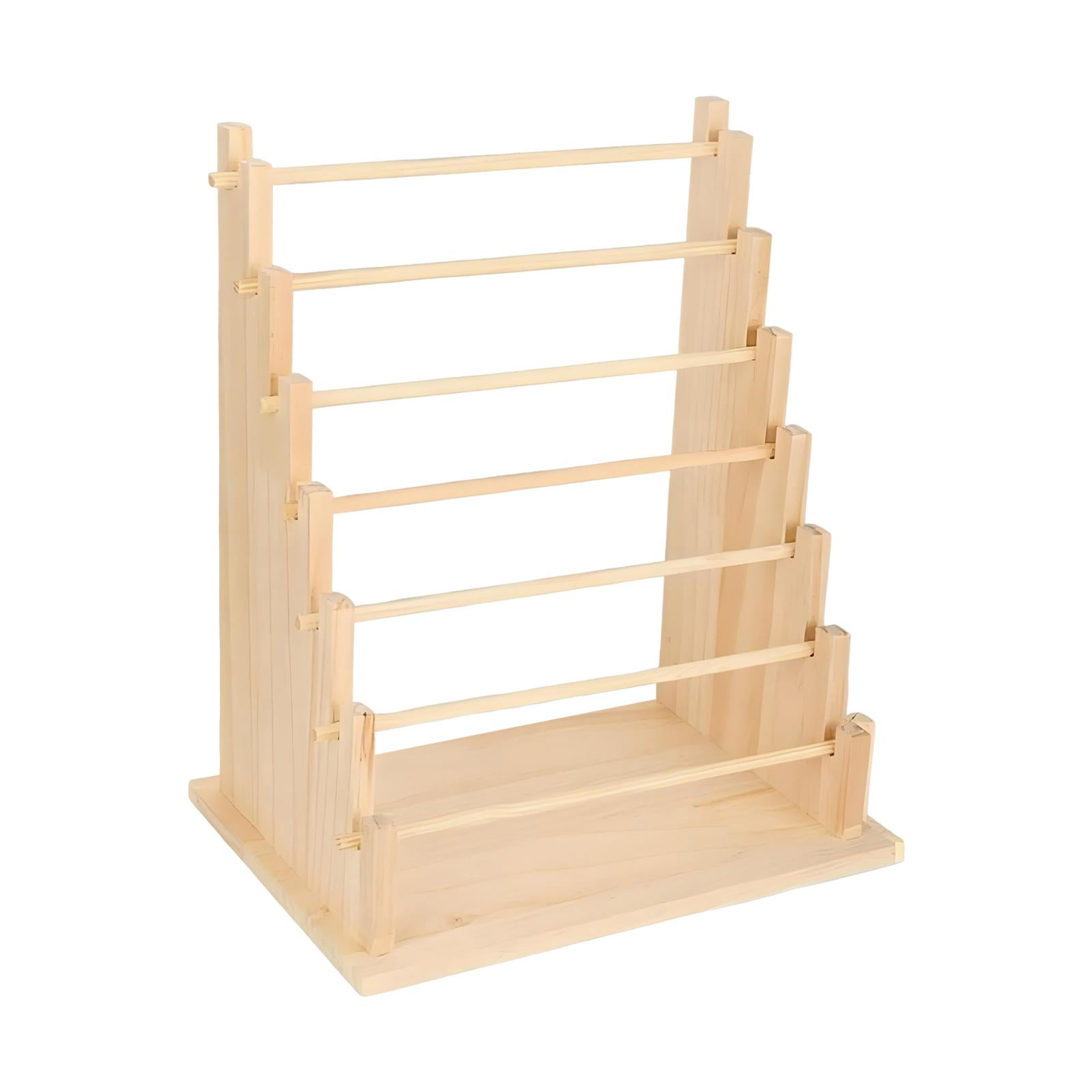 HILABEE Wooden Ribbon Organizer Rack, Washi Tape Organizer, Jewelry Storage, Hanging Rack, Bracelet Display Stand for Florists, Photo Props
