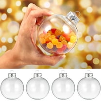 HAKIDZEL Plastic Clear Ornament Transparent Balls 20 Pcs