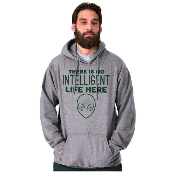 Funny Alien UFO Believers Sarcastic Unisex Plus Fleece Graphic Hoodie Brisco Brands 2X