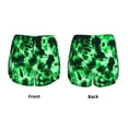 thumbnail image 3 of Balery Green Tie Dye Pantalones cortos deportivos para mujer con forro y dos bolsillos, elásticos, para entrenamiento, gimnasio, yoga-Medium, 3 of 7