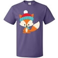 thumbnail image 3 of Inktastic Cute Fox, Fox With Hat And Scarf, Orange Fox T-Shirt, 3 of 5
