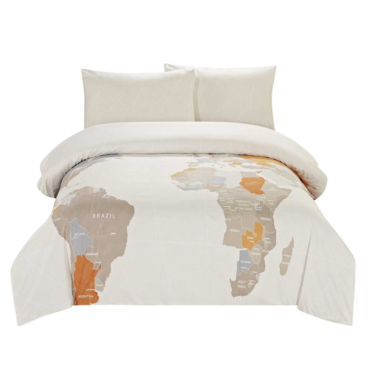 Ens. de housse de couette Grey Label à motif de carte