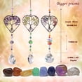 thumbnail image 4 of Crystal Sun Catcher Indoor Windows Hanging Tree of Life SunCatchers with Prisms, Chakra Decor for Home, Healing, Pack of 3, 4 of 14