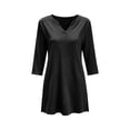 thumbnail image 5 of Neewe Womens Tunic Tops 3/4 Sleeve Loose Fit Tunics Dressy Casual Split Hem Top for Leggings S-2XL, 5 of 5