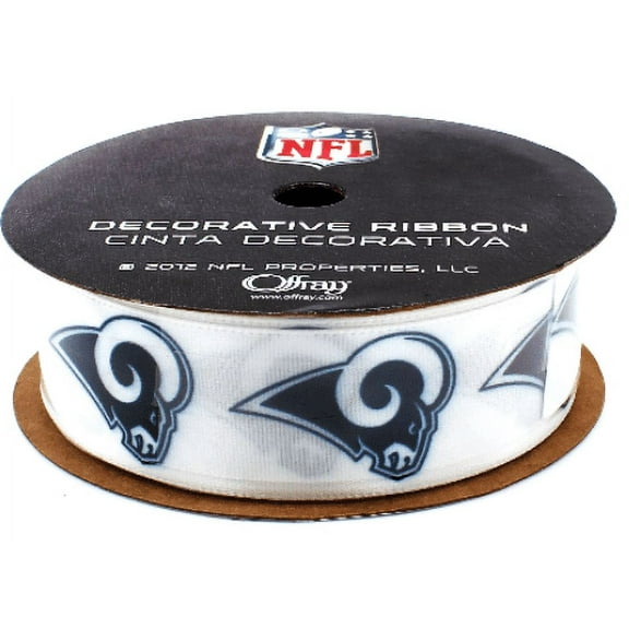 Rams Printed Ribbon 7/8-Inch Width, 9 Foot Spool