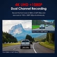 thumbnail image 5 of VIOFO A129 Pro Duo 4K Dual Dash Cam 3840 x 2160P Ultra HD 4K frontal y 1080P cámara trasera WiFi para coche, sensor de 8 MP, GPS, modo de estacionamiento con búfer, sensor G, detección de movimiento,, 5 of 5