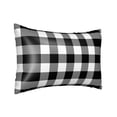 thumbnail image 2 of Easygdp White And Black Plaid Pillowcase 20×30 inches, Throw Pillowcase with Invisible Zipper for Bedroom, Sofa, Office, 2 of 8