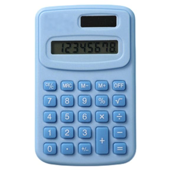 HUASHENG Student Specific Calculator Reasonable Button Layout 4 Function Calculator Blue