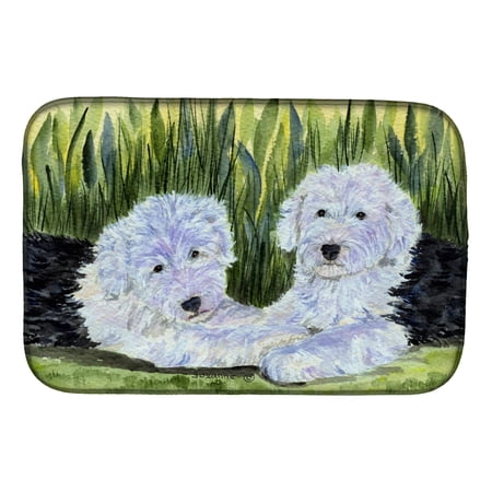 Carolines Treasures SS8282DDM Old English Sheepdog Dish Drying Mat  14 x 21   multicolor