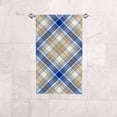 thumbnail image 6 of Soft Hand Fingertip Towels, 2 Pcs Face Bath Towels Blue Gold Tartan Pattern Absorbent Washcloths for Bathroom Hotel Kitchen, 30"x15", 6 of 6