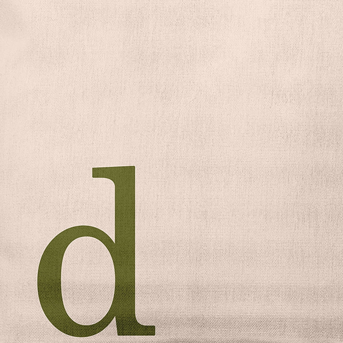 Simply Daisy 18" x 18" Modern Monogram Decorative Throw Pillow, Olive