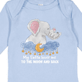 thumbnail image 4 of Inktastic My Safta Loves Me to the Moon and Back Elephant Family Boys or Girls Long Sleeve Baby Bodysuit, 4 of 5