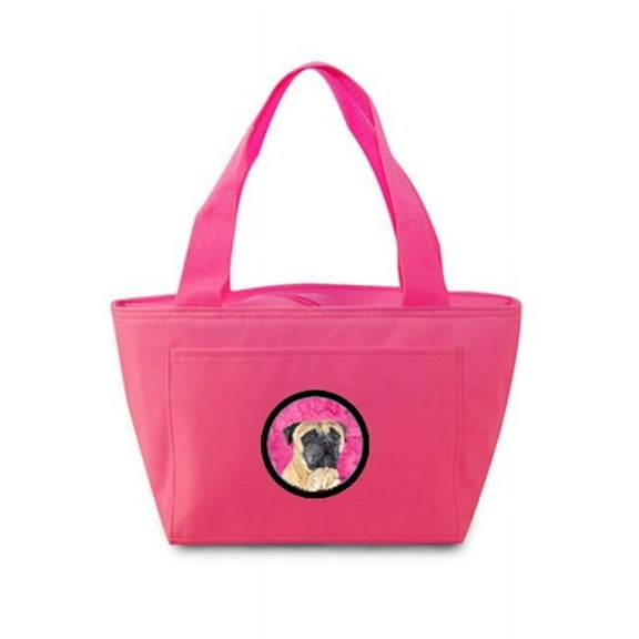 Carolines Treasures SC9125PK-8808 15 x 7 in. Mastiff Zippered Insulated School Washable and Stylish Lunch Bag Cooler- Pink