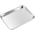 thumbnail image 2 of WEISEW 4pcs Baking Sheet Set 9” x 7” 18/0 Stainless Steel Non-stick Baking Pan with Cooling Rack, 2 of 7