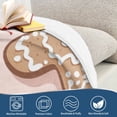 thumbnail image 5 of Wobogo A Pattern with Adorable Gingerbread Cookies Flannel Fleece Bed Blanket as Bedspread Coverlet Sofa blankets (50x60in) Soft Lightweight Warm and Cozy, 5 of 7