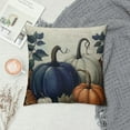 thumbnail image 2 of Shiartex Pillow Cover Fall Blue Pumpkin Throw Pillow Covers Fall Autumn Decorations for Home Farmhouse Thanksgiving Halloween Pillow Case for Couch Sofa 24x24in, 2 of 5