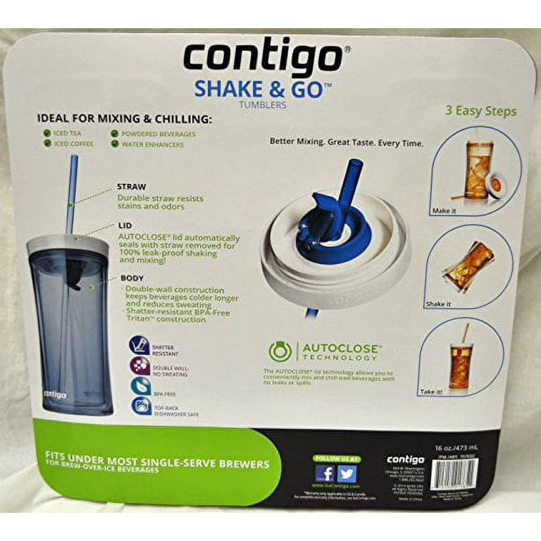 保存容器・ケース Contigo Shake & Go Plastic Tumblers Contigo Shake & Go Plastic Tumblers - Set of 3 (Lavender Orange