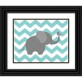 thumbnail image 1 of Robinson, Tamara 18x15 Black Ornate Wood Framed with Double Matting Museum Art Print Titled - Elephant Chevron, 1 of 4