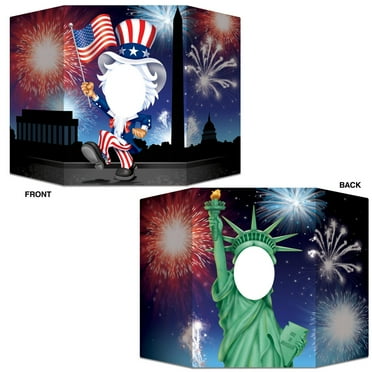 6 Pack Beistle Patriotic Photo Party Prop