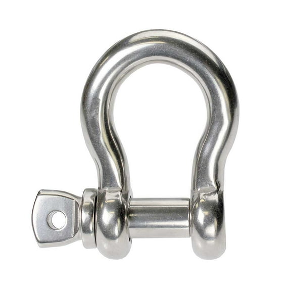 7/8" Stainless Steel Screw Pin Anchor Shackle - Import - 4 Ton