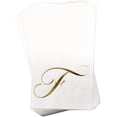 thumbnail image 3 of Gift Boutique Monogram Guest Napkins Letter F Gold Foil Disposable Paper 3-Ply 100 Count 15 x 12.75 Inch White Dinner Party Bathroom Wedding Decor, 3 of 7