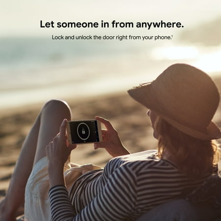 Nest x Yale - Smart Lock Wi-Fi Replacement Deadbolt with App/Keypad/Voice assistant Access - Black Suede