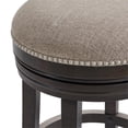 thumbnail image 6 of Alaterre Furniture Clara Dark Brown Wood Swivel Bar Height Stool - Set of 2, 6 of 7