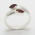 thumbnail image 2 of LBG British Made 925 Sterling Silver Natural Garnet Womens Band Ring - 33 size options - Size 7, 2 of 6