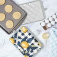 thumbnail image 5 of Yayeee Pot Holders Kitchen Heat Resistant with Pocket 7"x9.8" Cotton Oven Cooking Hot Pads, Beige Plaid Lemon, 5 of 7