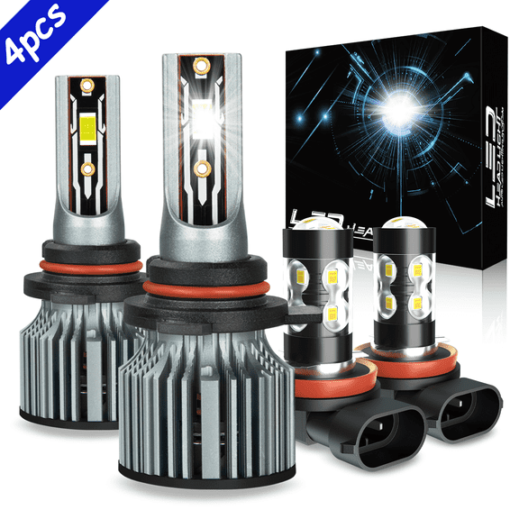 For 2013-2019 GMC Acadia 6500K White LED Headlight High Low Beam Fog Light Bulbs