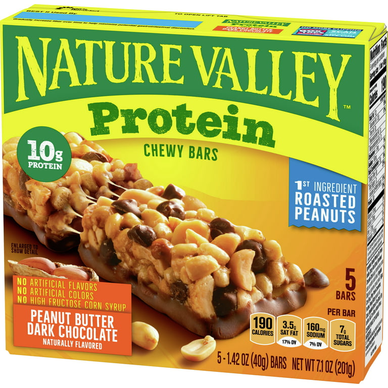 Nature Valley Chewy Bars, Peanut Butter Dark Chocolate, Protein, Family Pack - 15 pack, 1.42 oz bars