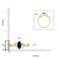 thumbnail image 5 of ANGARA Natural 1.15 ct Blue Sapphire Engagement Ring with Diamonds in 14K Yellow Gold for Women (Size-10x5mm) | September Birthstone, Anniversary, Jewelry Gift for Women | Natural Sapphire Ring, 5 of 10