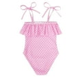 thumbnail image 3 of Hiijoy Toddler Girls Spaghetti Strap Ruffle One-Piece Swimsuit Bathing Suit, Sizes 12M-5T, 3 of 3