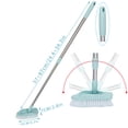 thumbnail image 4 of Floor Brush Scrubber With Long Handle Scalable Rotatable Floor Scrub Brush- Shower Cleaning Brush For Bathroom Bathtub Tile Patio Kitchen Wall Deck With Detachable Stiff Bristle Scrub Brush Tools, 4 of 8
