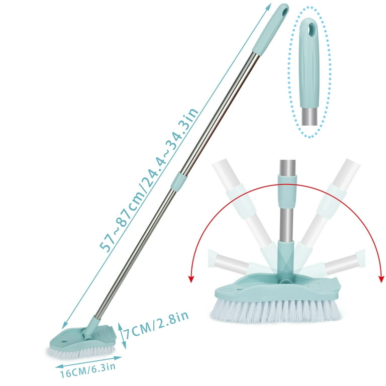 ALING Floor Scrub Brush With Adjustable Long Handle 57-87Cm