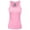 Bright Pink, variant on Women's Tank Top Sleeveless Racerback Basic Stretch Comfy Slim Fitted Ribbed Knit Tops Workout Yoga T Shirt NEWT386 Bright Pink L